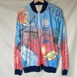VTG Leslie Jordan Men’s Cycling Running Marathon Race Wind LA Jacket Size M